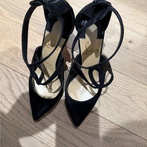 Christian Louboutin Black Strappy Heels